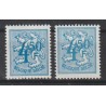 1974 - COB 1745 + 1745a** - Scott 425 - Blue and light blue - MNH