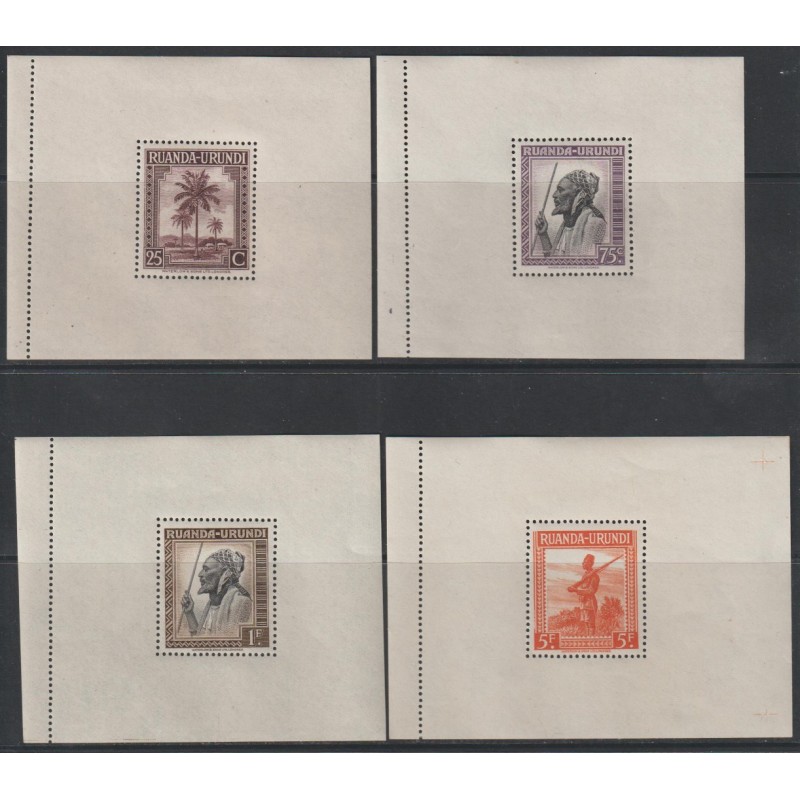 1944 - RUANDA-URUNDI - COB BL1/4** - Miniature sheet - MNH