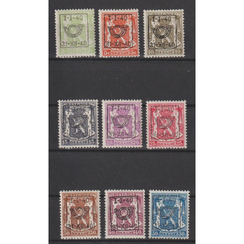 1940 - COB PRE437/45** - 18 - MNH