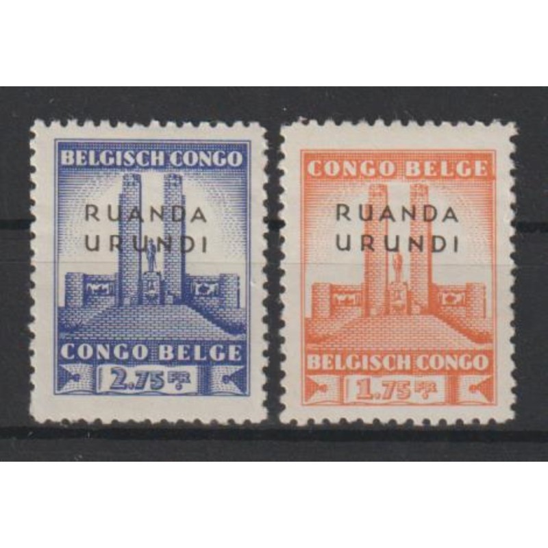 1941 - RUANDA-URUNDI - COB 122/3* - MH