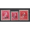 1946 - COB 724a/c* - SURCHARGED -10% - MH