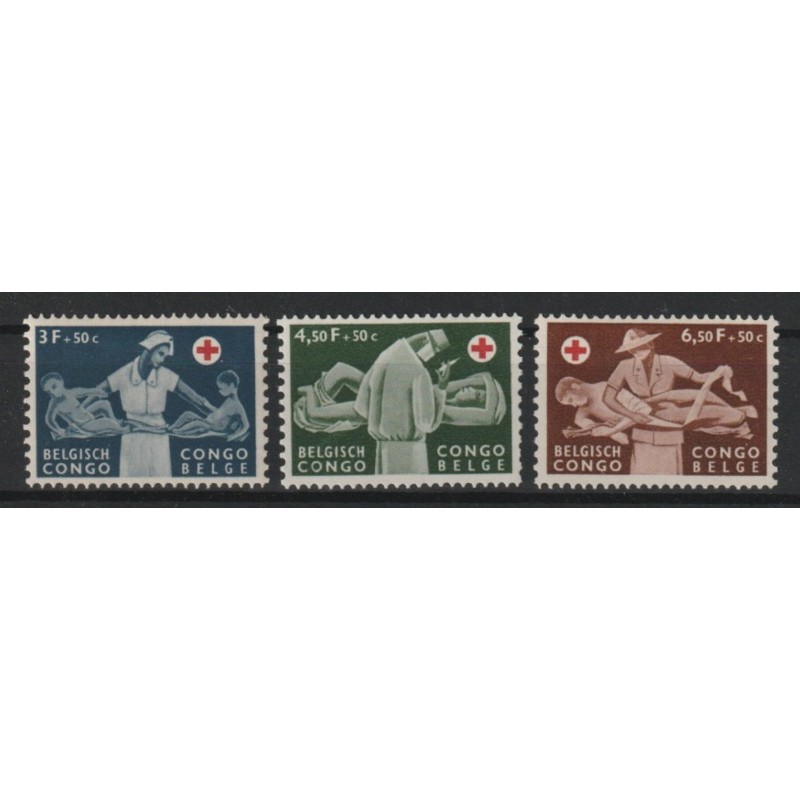 1957 - CONGO - COB 341/3* - SCOTT B40/2 - MH