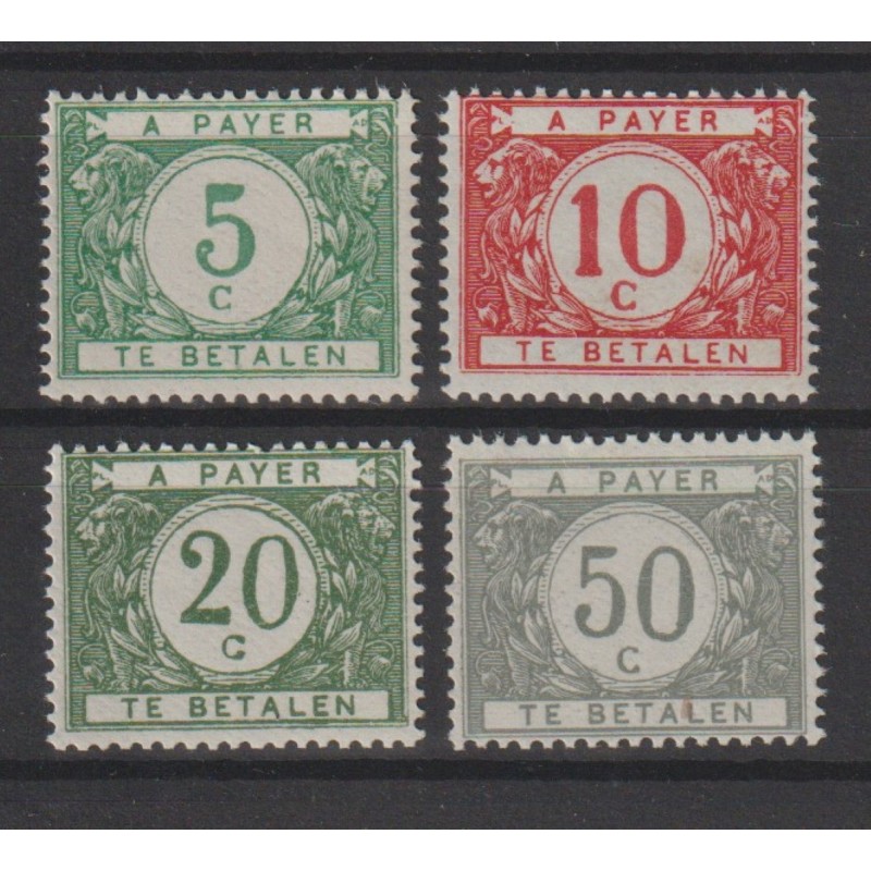 1919 - Postage Due - COB TX26A/31A** - SCOTT J17/21 - Perf. 14 1/2x15 - MNH