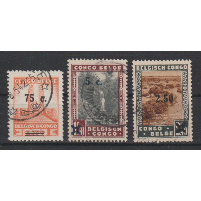 1941 - Congo - COB 225/7 - SCOTT 184/6